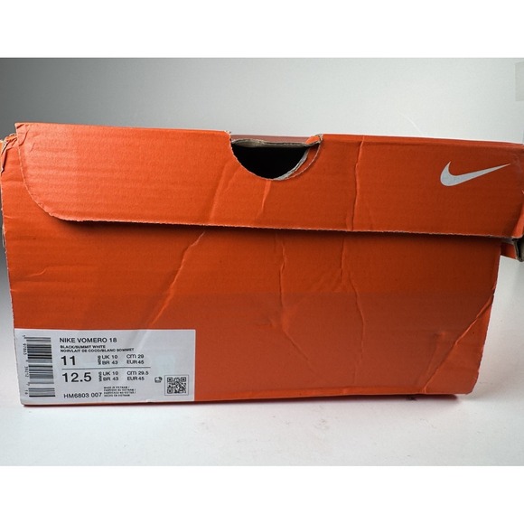Nike Vomero 18 Running Shoes Men's Size 11 Black/White HM6803-007 Damage Box - Picture 6 of 7